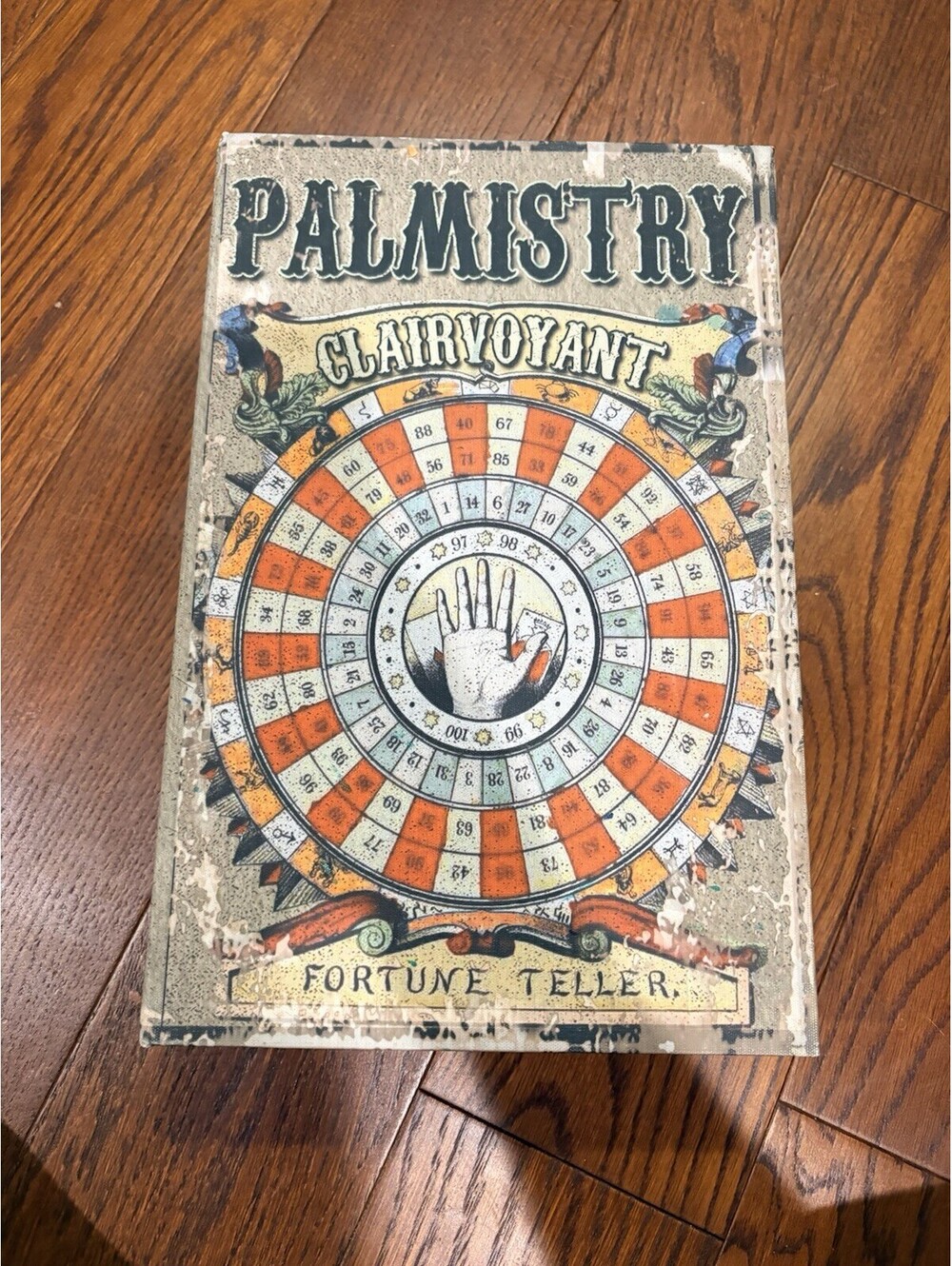 Faux Book Palmistry Hidden Stash Box Storage Compartment Fortune Teller